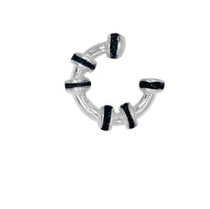 Daniela Salcedo CHUNKY GLITTER EARCUFF Silver 925 New